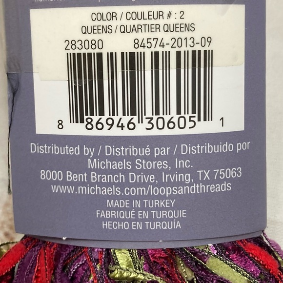 Loops & Threads Glitz Knitz Tricot Fantaisiste Color Queens 57 yds - Picture 5 of 6